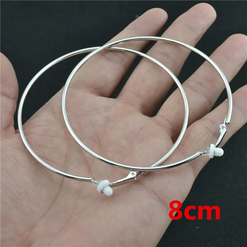 Clip-Ohrringe für Damen ohne Piercing, super groß, klein, großer Kreis, Roségold, Silber, Schwarz, Überzug, klassischer Trend, Übertreibung