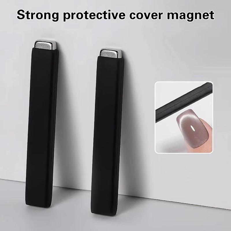 1PC DIY Nail Art Tools Cat Magnetic Stick Gel Polish Magnetic Effect Manicure Silicone Cat Eye Magnet Board Black Multi-Function