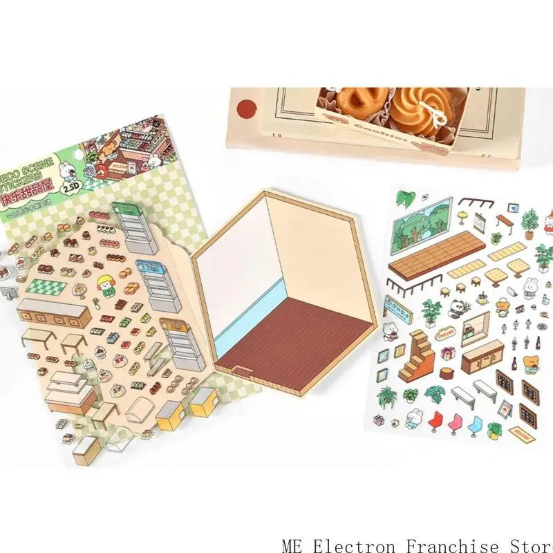 T5EA Sticker decorativa Sticker Sticker Taller Pegalina paisaje para artesanía