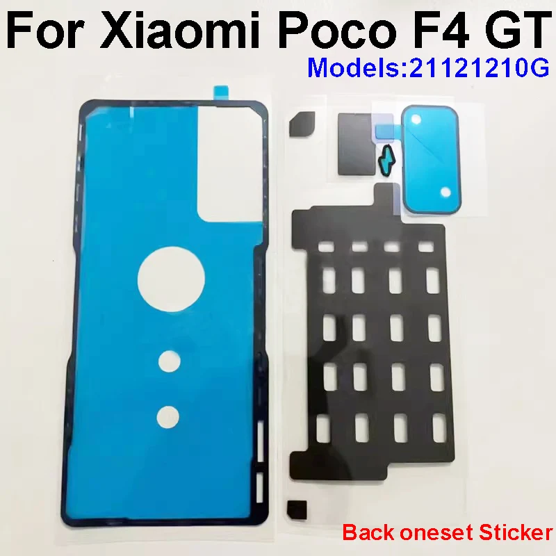 For Xiaomi Pocophone POCO F4 GT F4GT Back Battery Cover Adhesive Glue Tape with Camera Lens Sticker Repaclement Parts