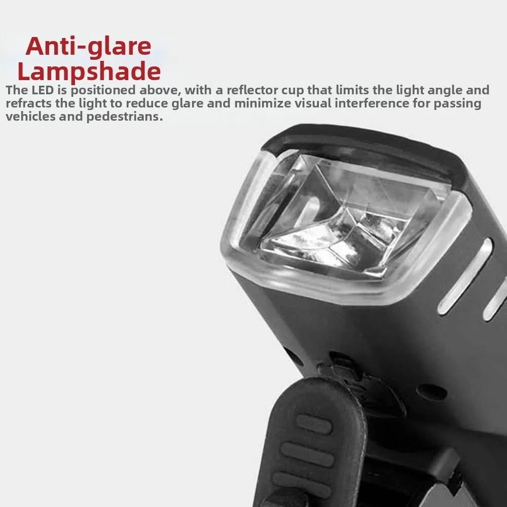 

USB Rechargeable Bike Headlight Intelligent Light Sensing Anti-splash Water Front Bicycle Lights Easy To Install Not Dazzling