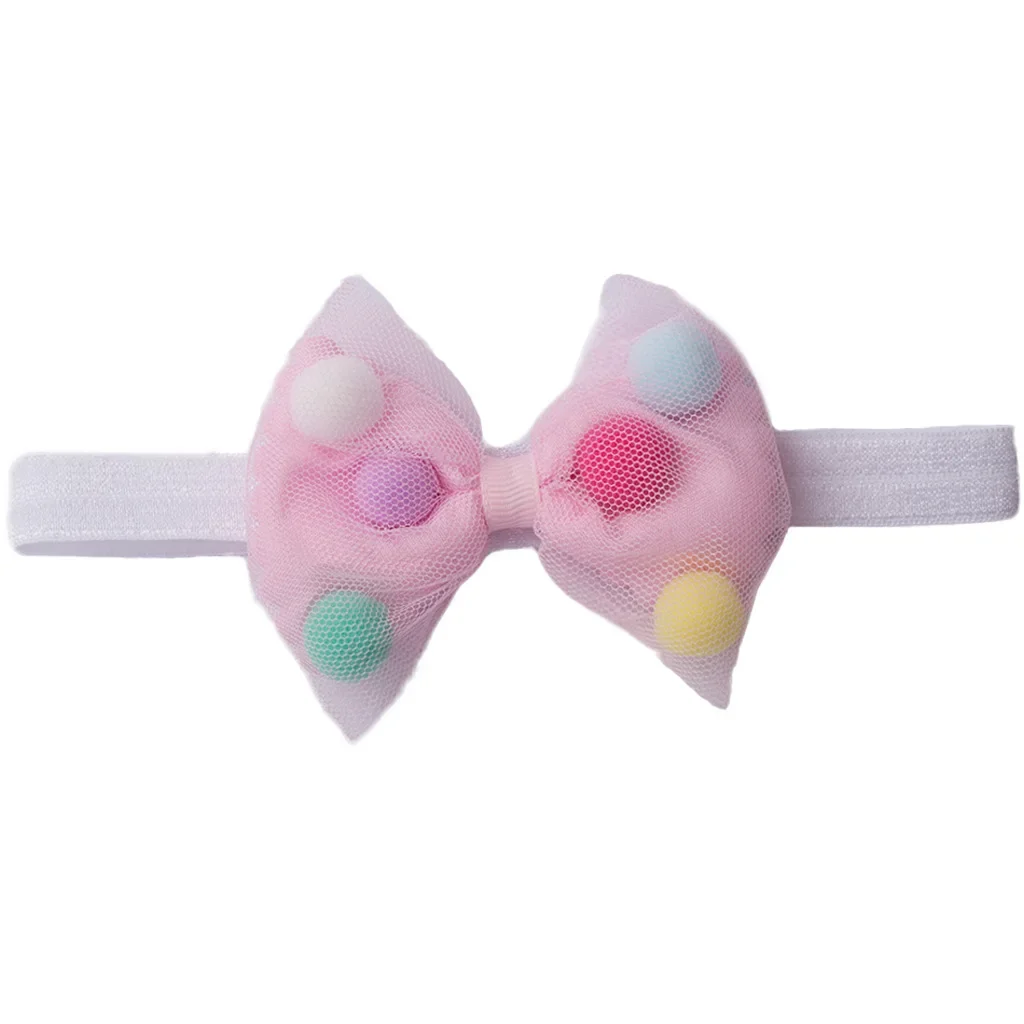 2026 كل جديد مطاطا الرضع عقال مع تول القوس بوم بومس رقيقة الفرقة إكسسوارات الشعر ل 0-3Y لطيف رباط شعر 1st هدية عيد ميلاد #5