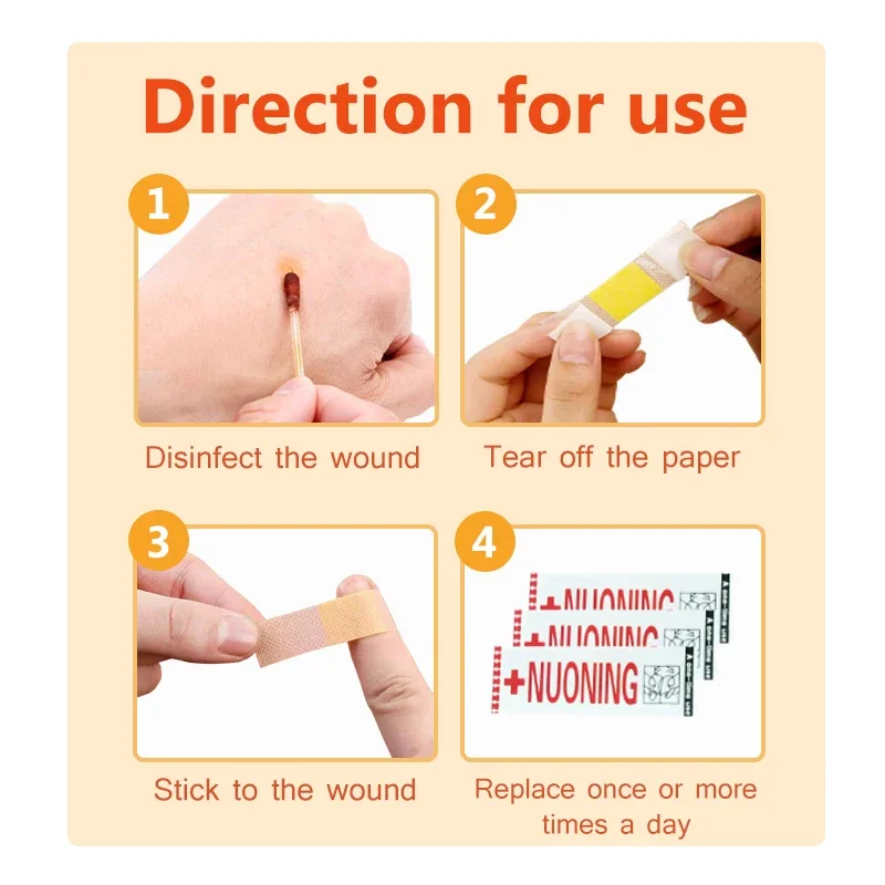 100pcs Breathable Waterproof First Aid Bandage Band Aid Hemostasis Adhesive Wound Dressings Paste Medical Gauze Plasters
