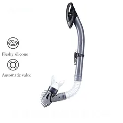 Fully dry underwater breathing apparatus, silicone bite, professional diving equipment, snorkeling equipment, breathing tube