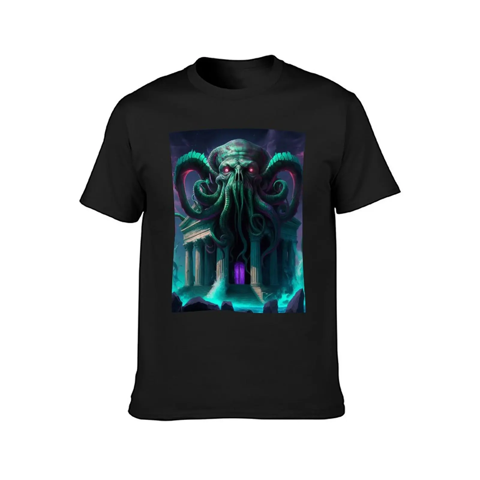 Mythical Deep Water Creature. T-Shirt tops aesthetic clothes shirts graphic tees customs oversized t shirts for men