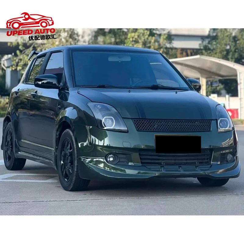 Unpainted Body Kit for Suzuki Swift 2005-2010 Modified Front shovel Rear lip Side skirt Tail wing Rear Spoiler Car Accessories