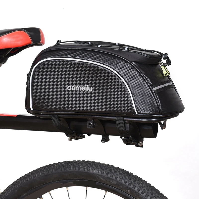 ANMEILU 8L Bicycle Bag Saddle Bag Multifunction Bike Tail Rear Bag Cycling Bicicleta Basket Rack With Waterproof Cover