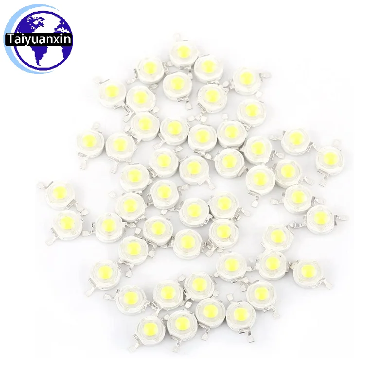 

20-200Pcs LED High Power Lamp Chip 1W 3W 3.2-3.6V Input Mini LED Bulb Diode SMD for DIY LED Floodlight Spotlight Downlight