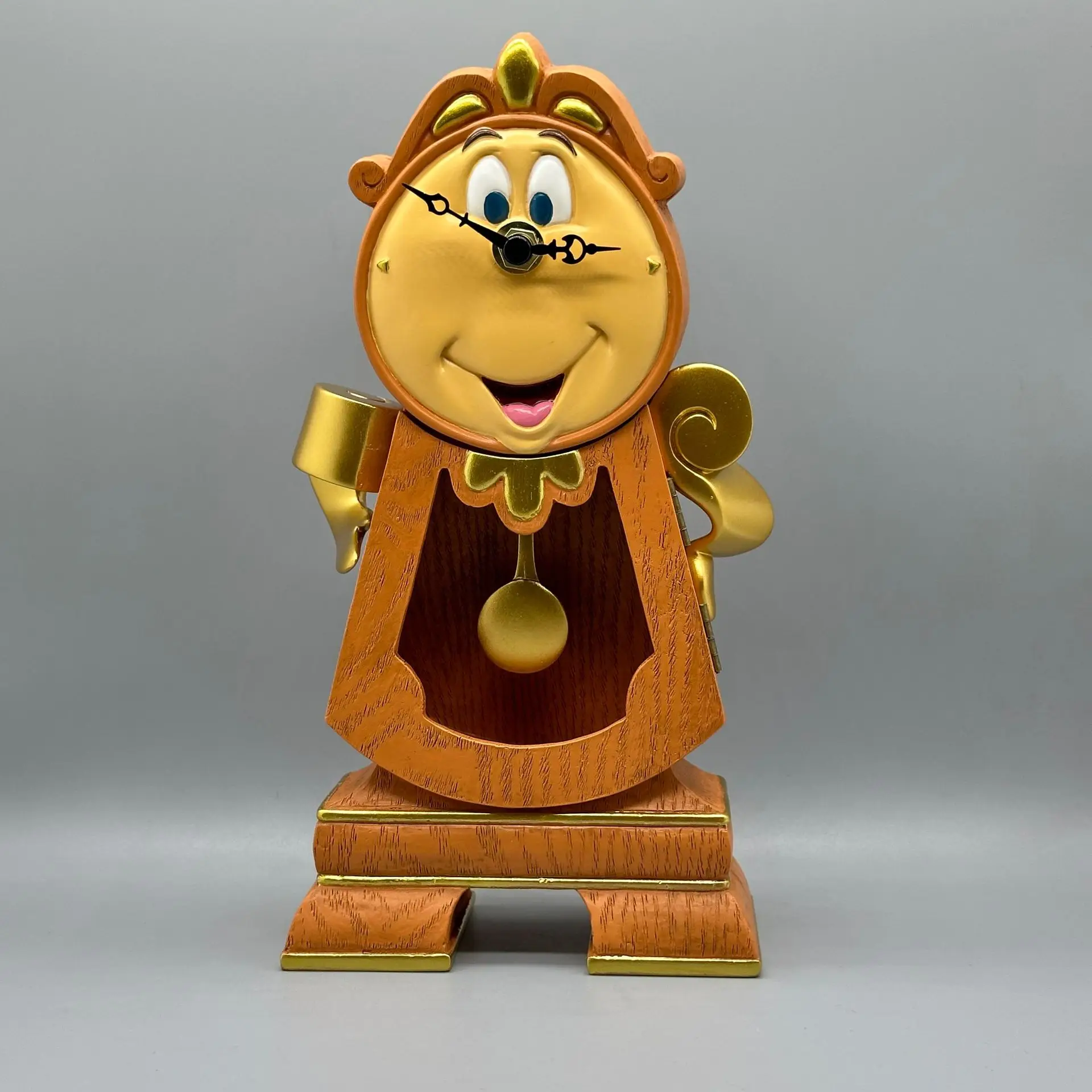 Anime Figure Beauty And The Beast Toys Night Lights Candlesticks Cogsworth Clock Ornaments Collectible Model Gift view 4