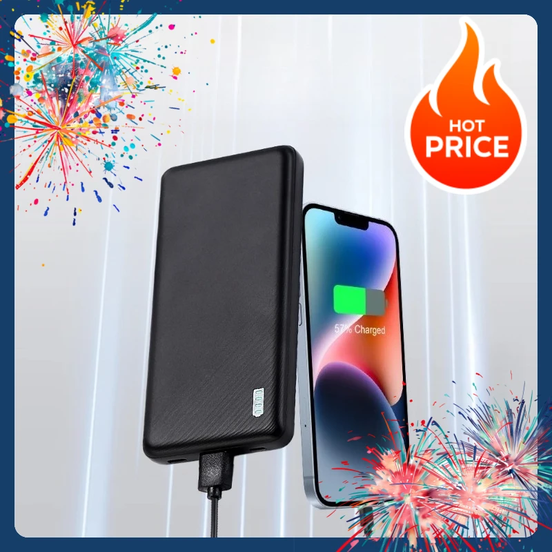 

Портативный внешний аккумулятор емкостью 10000 мАч, резервный аккумулятор для экстренной помощи на открытом воздухе, двусторонняя зарядка USB/Type-C/микро, подходит для Android