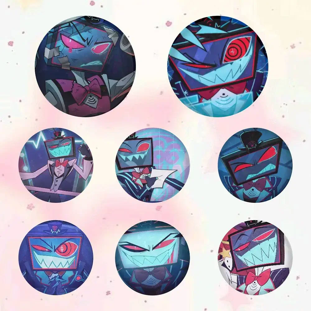 Vox Anime Character Badges Button Round Creative Pin Brooch Badge Bag Decor Accessories Fans Collect Friends Gifts