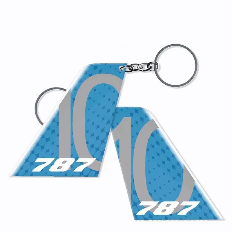 1 قطعة كلا الجانبين طباعة الاكريليك نمط الطيران العمودي الذيل علامة السيارة مفتاح الملحقات الطيران المفاتيح حقيبة الظهر قلادة