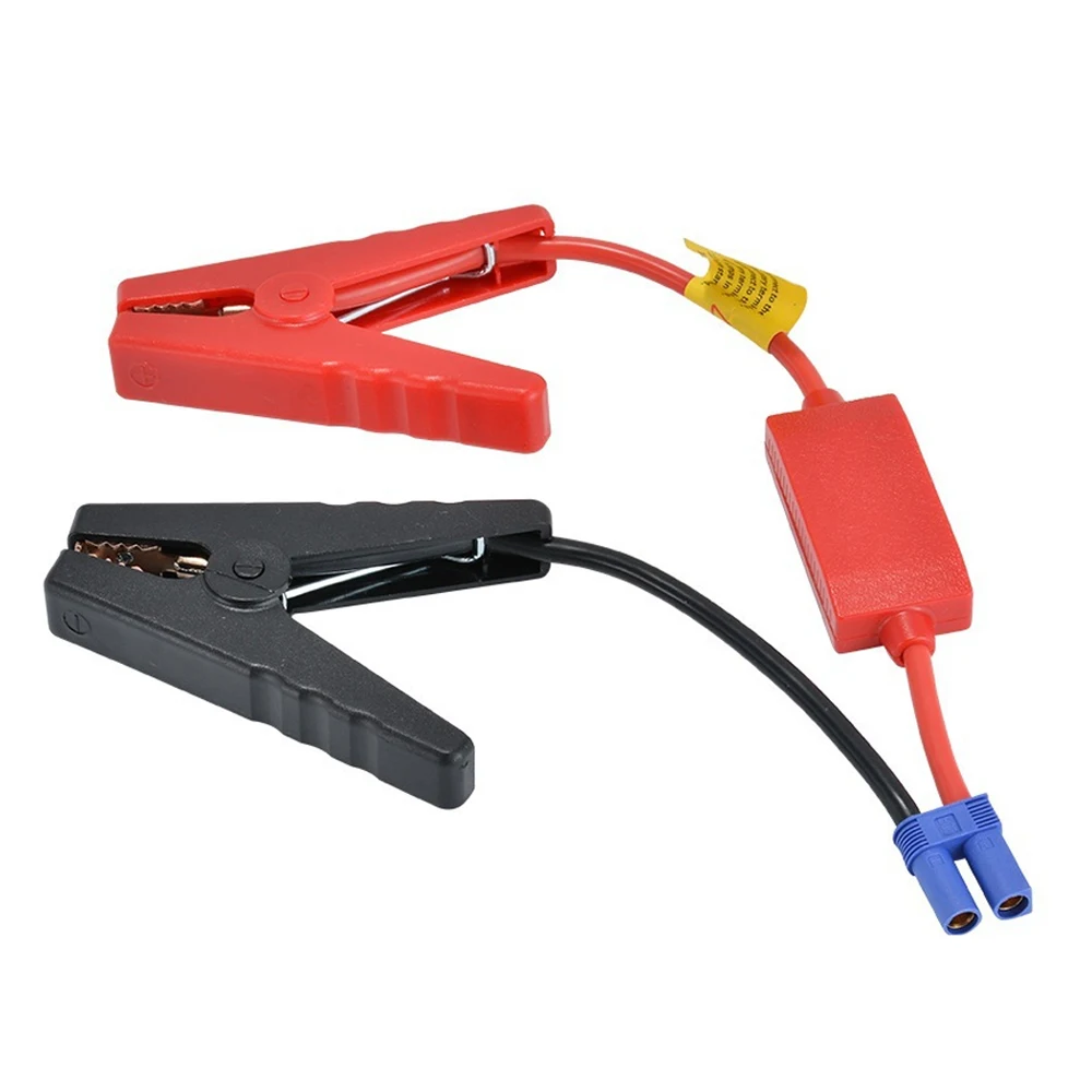 Car Jump Starter Cable with EC5 Plug Connector Clamps Reverse Charge Prevention Auto Battery Booster Emergency Start Module