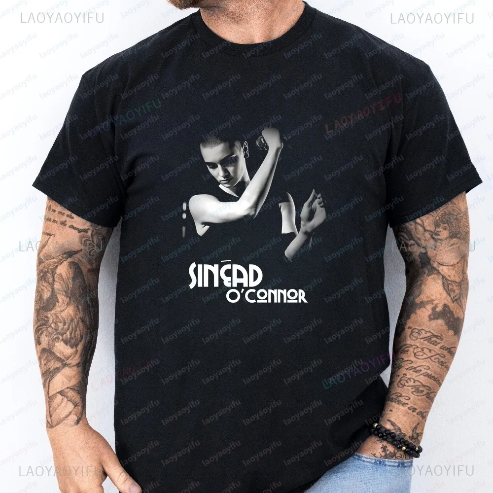 Retro Sinéad O'Connor Printed T-shirt - Gender-neutral Trendy Short-sleeved Shirt Suitable for Both Men and Women