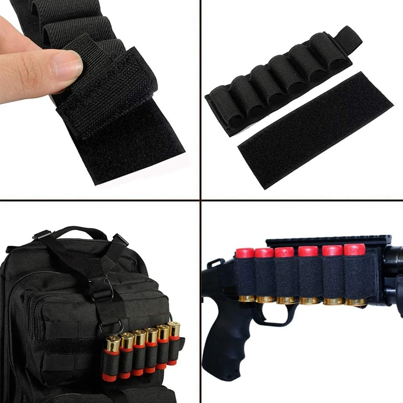 1/2 PCS Tactical Shotgun Bag Hunting Shooting Outdoor Practice Training Foot Ammo Bag 6 Holes