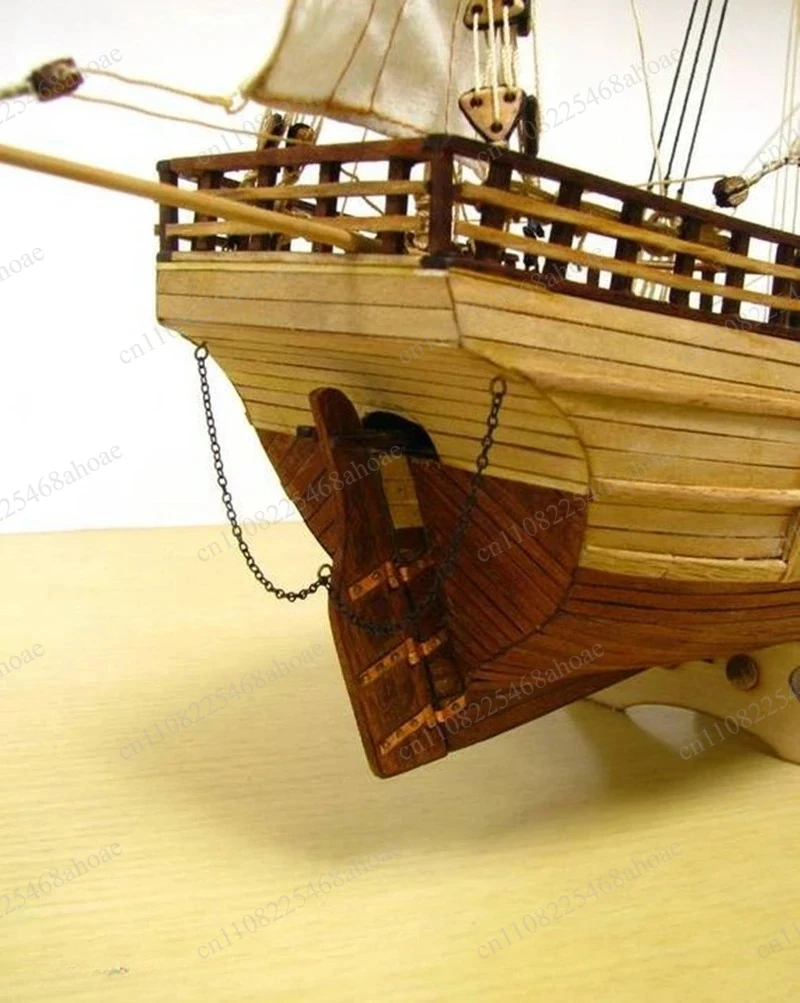 Pinta 1/50 Scale Wood Model Ship Kits 25.6 Inch Length Yuanqing Wooden Vessel Assembly Model