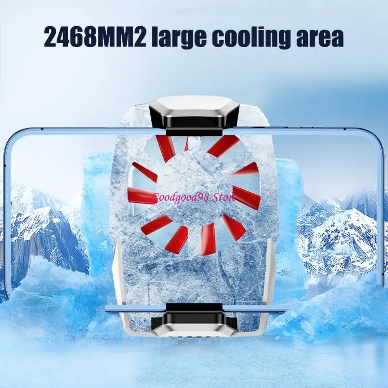 Back Clip Phone Cooling Fan with Two Speed Cooling for Gaming Use 