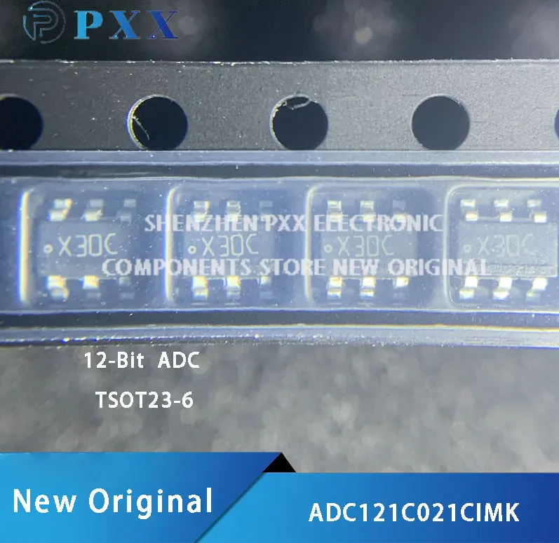 ADC121C021CIMK/NOPB I2C-Compatible, 12-Bit Analog-to-Digital Converter with Alert Function   TSOT-23-6 Marking: X30C