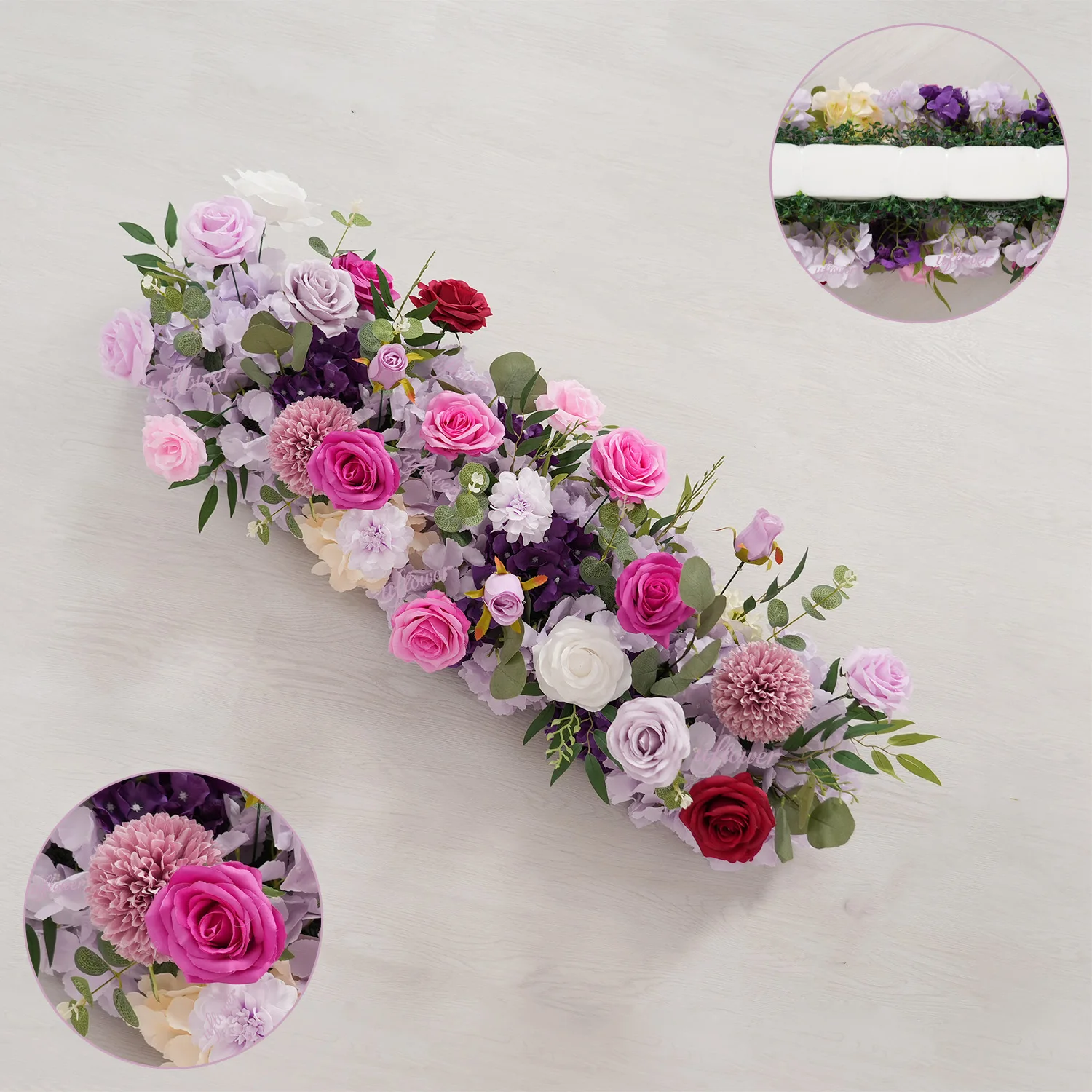 

НОВЫЙ 100 см искусственные цветы ряд DIY свадебный настенный фон композиция поставки стол центральная часть цветочная сцена цветочный декор