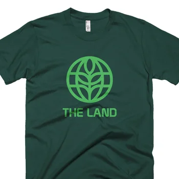The Land 레트로 EPCOT 로고 티셔츠, 그린, Future World, 센터 A, 정품 긴 소매 또는 반팔