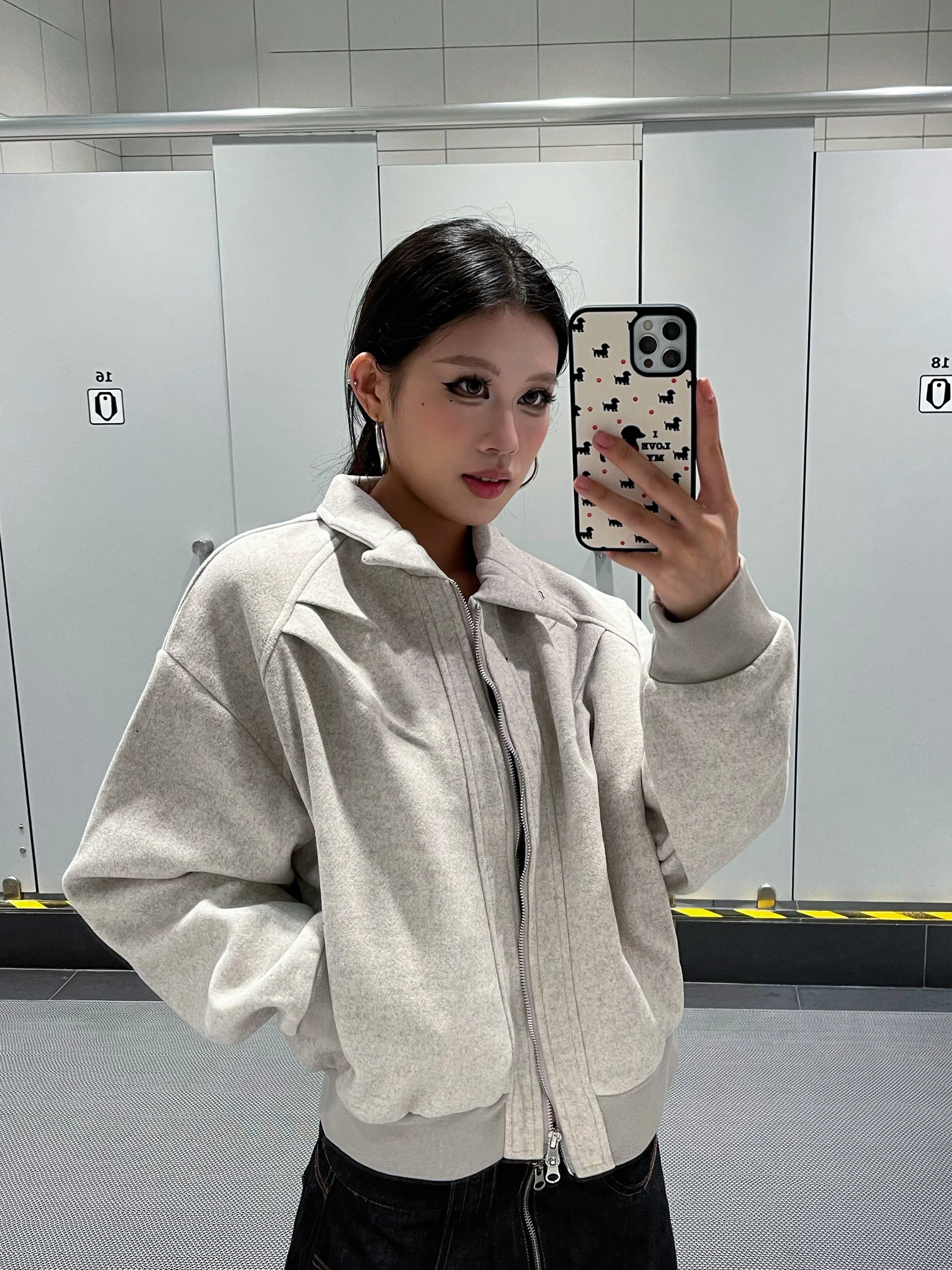 

Американский стиль: Женский осенне-зимний кардиган с отложным воротником, плиссированным дизайном, из плотной шерсти, простой, тяжелый, на молнии