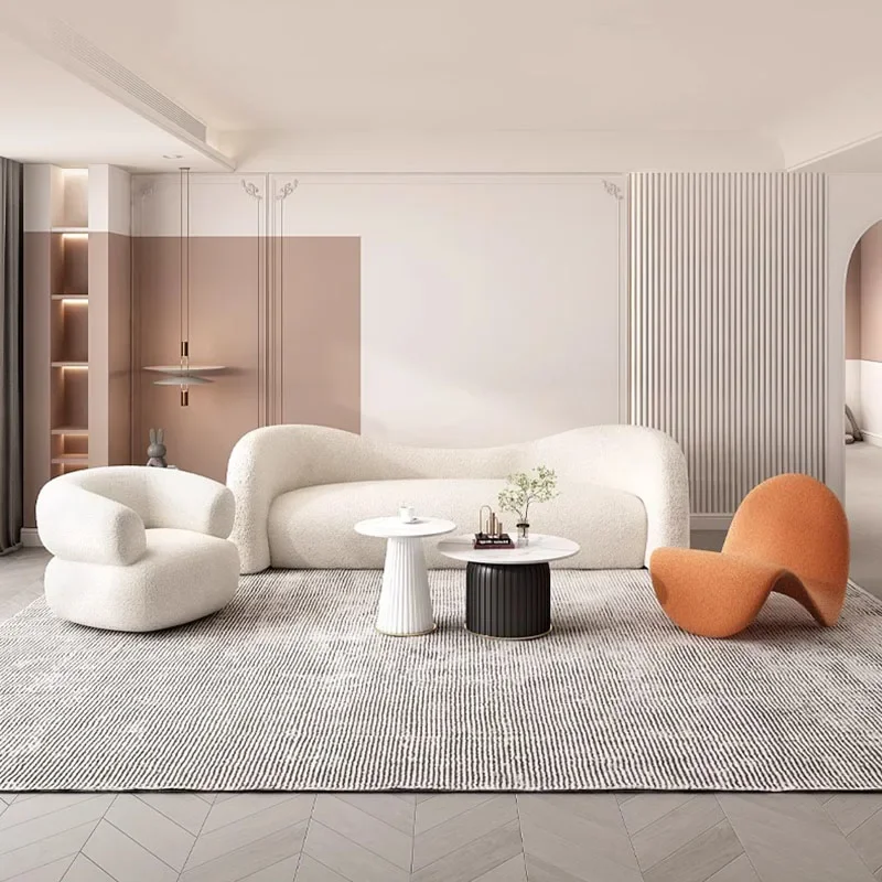 أريكة حشو الترفيه الفردية التصميم الأوروبي أطقم أرائك غرفة المعيشة غرفة نوم الشمال الاسترخاء أثاث صالون موبليس