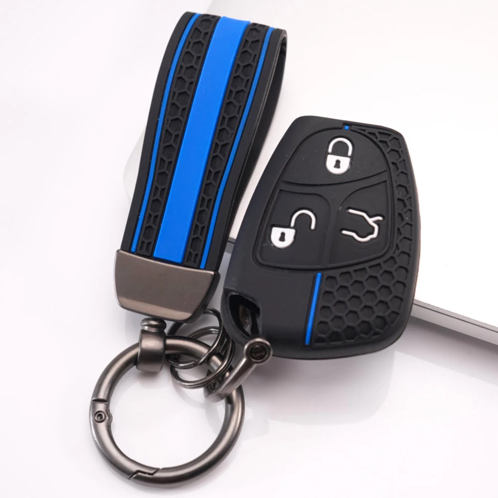 Key Case Cover With Chain For Mercedes-Benz C B E A S ML GL SLK G V Class W203 W211 W204 W168 W169 W220 W164 W639 CLS CLK
