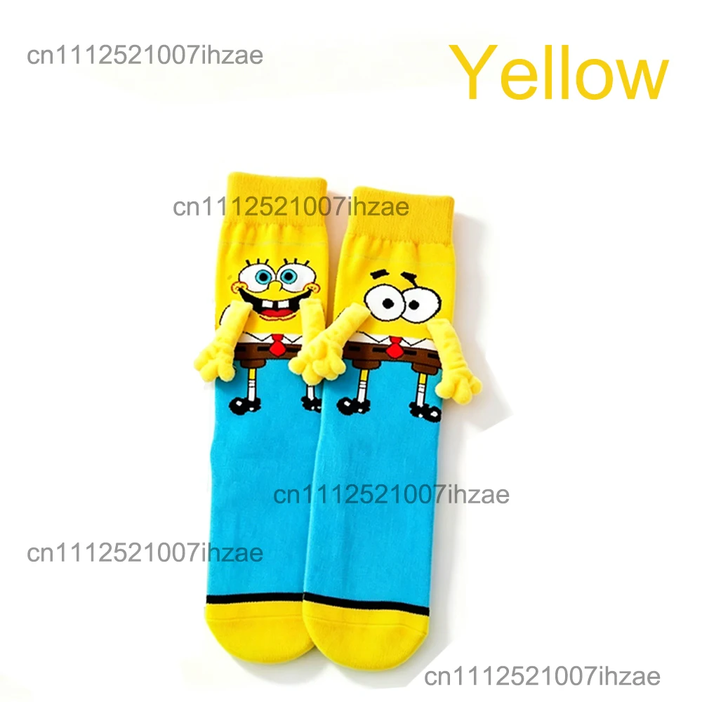 Spongebob Fun Socks, weiche, süße, elastische, bequeme Stricksocken für den täglichen Gebrauch im Freien, Cosplay-Kleidungszubehör