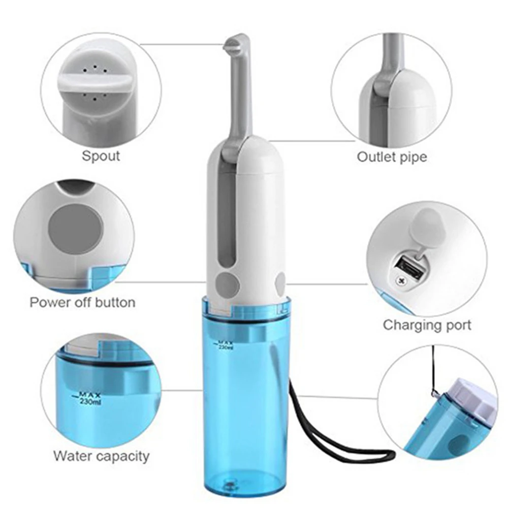 Spruzzatore per Bidet portatile da viaggio portatile detergente personale elettrico bottiglia per l'igiene ricarica USB lavatrice Spray per bambino