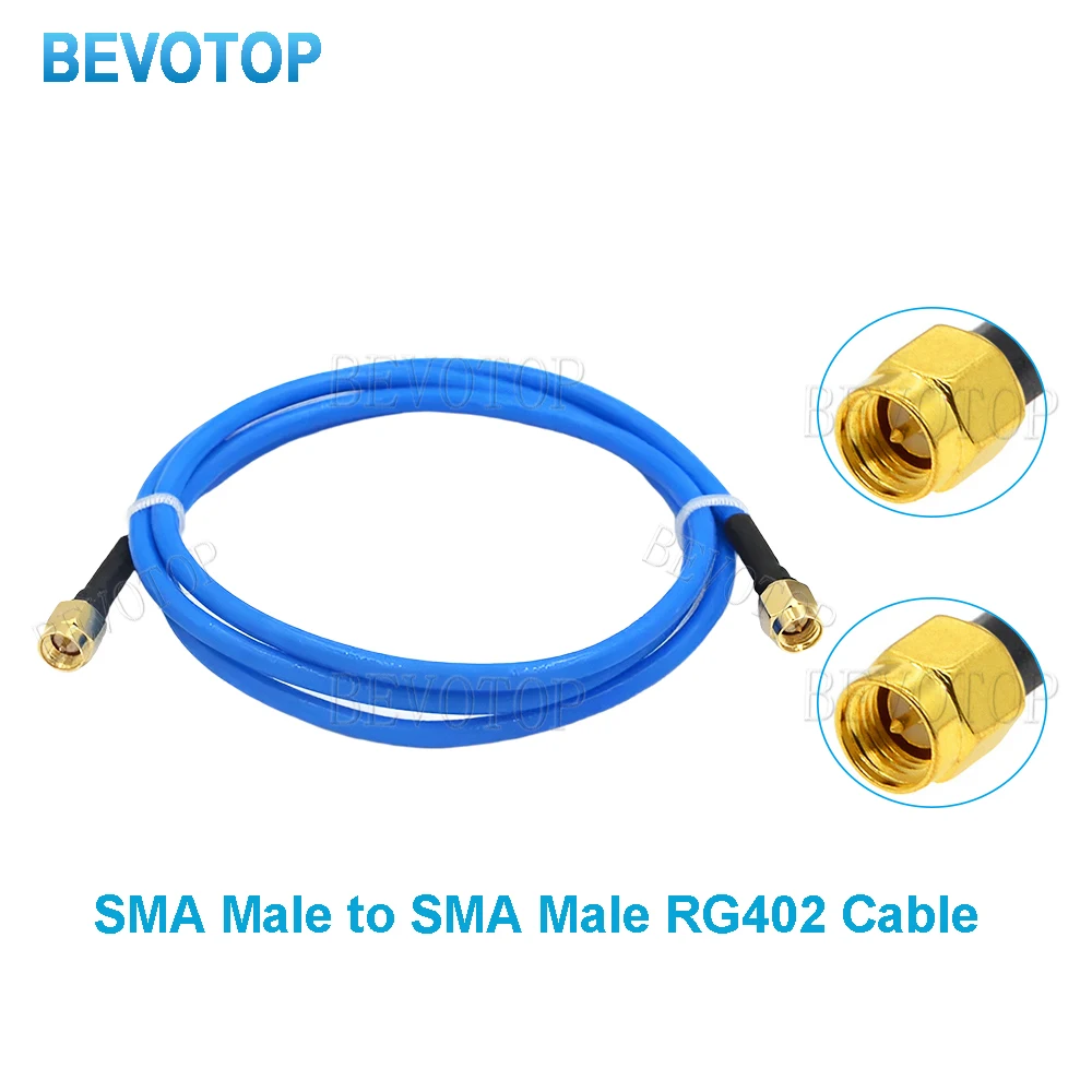 RG-402 Cable SMA To SMA Male Female Connector RPSMA To SMA Right Angle Crimp for RG402 High Frequency Test 50ohm Fast Brass