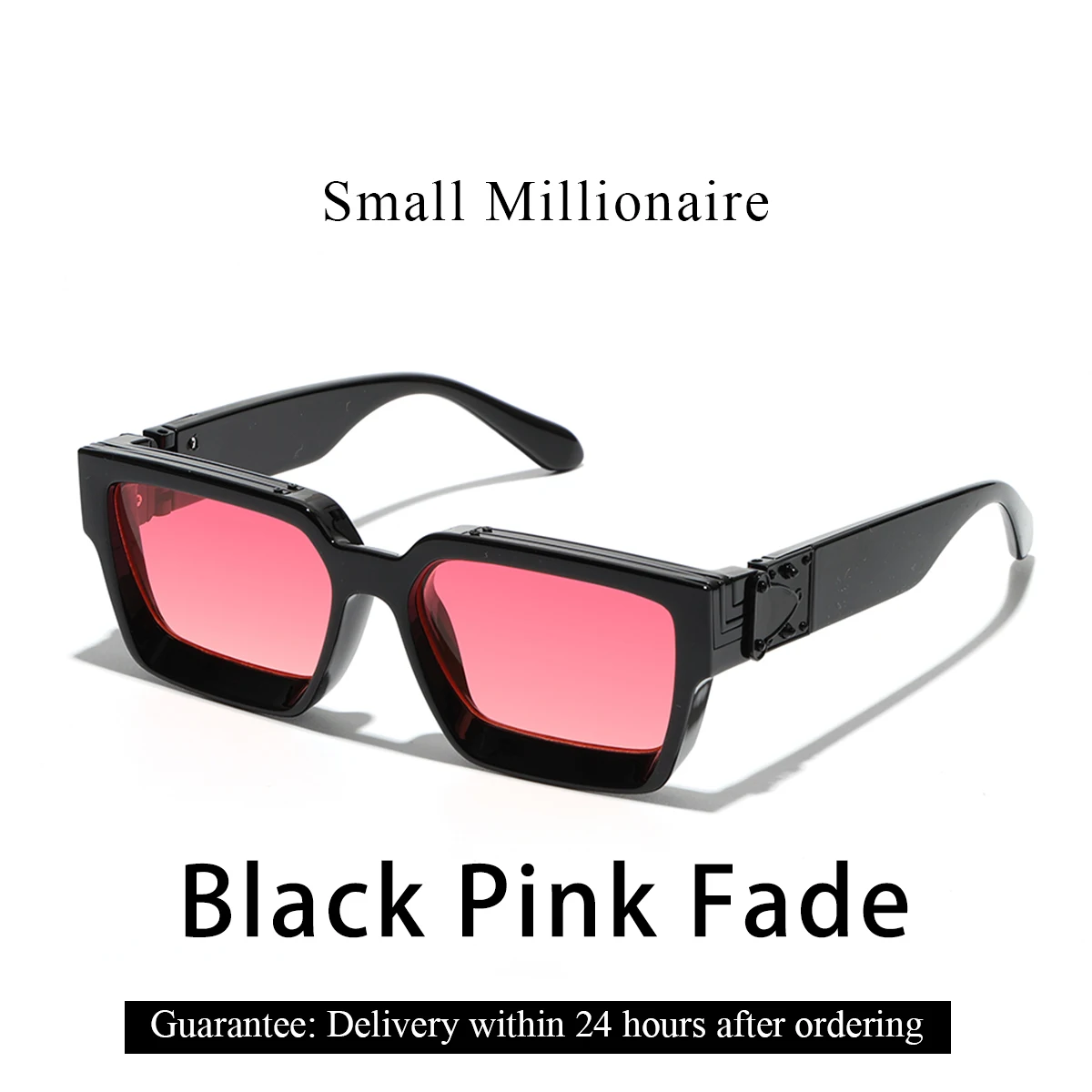 Ruiao Retro Schwarze Millionaire Shades Luxus-Sonnenbrille 2026 für Herren Designer Marken-Sonnenbrille Quadratische Sonnenbrille für Männer und Frauen