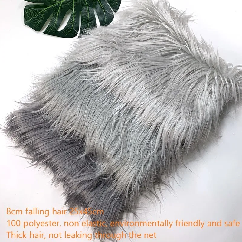 25x45cm/pcs 8cm Pile Length Soft Plush Fabric For Sewing 100% Polyester Plush Doll Diy Handmade Hair Fabric Fursuit Fur Fabric