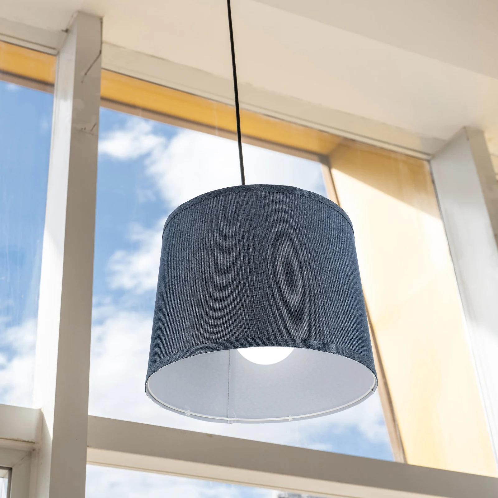 

Round Table Small Linen Fabric Replacement Lamp Shades Bedroom Living Home Decor Easy Practical Floor Light Lampshade Stable