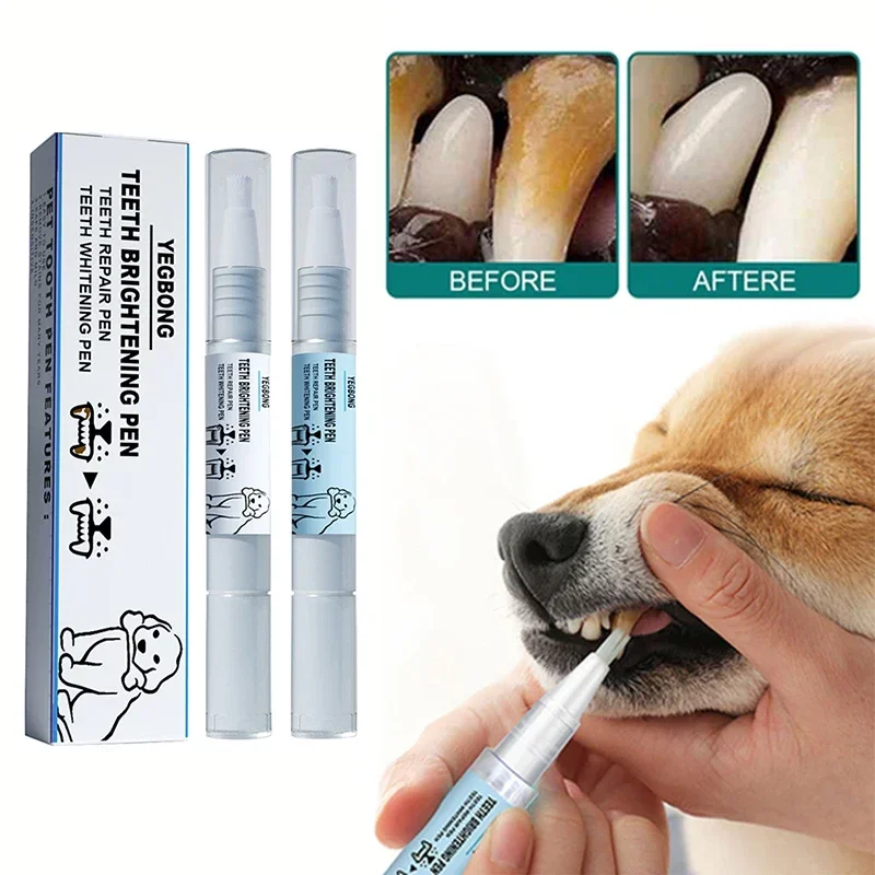 Dog Cat Teeth Cleaning Tools Pet Grooming Toothbrush Cleaning Kit Tartar Remover Tartar Scraper Dog Dental Stain Cleaning Pen