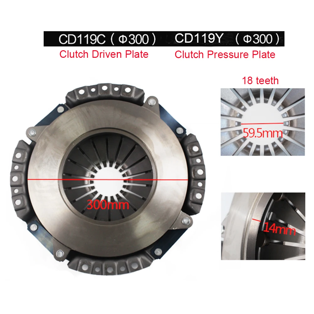 DS300 Clutch Driven Plate Assy. 18teeth for HELI,LONGKING,TCM, Hangzhou forklift 4-4.5T