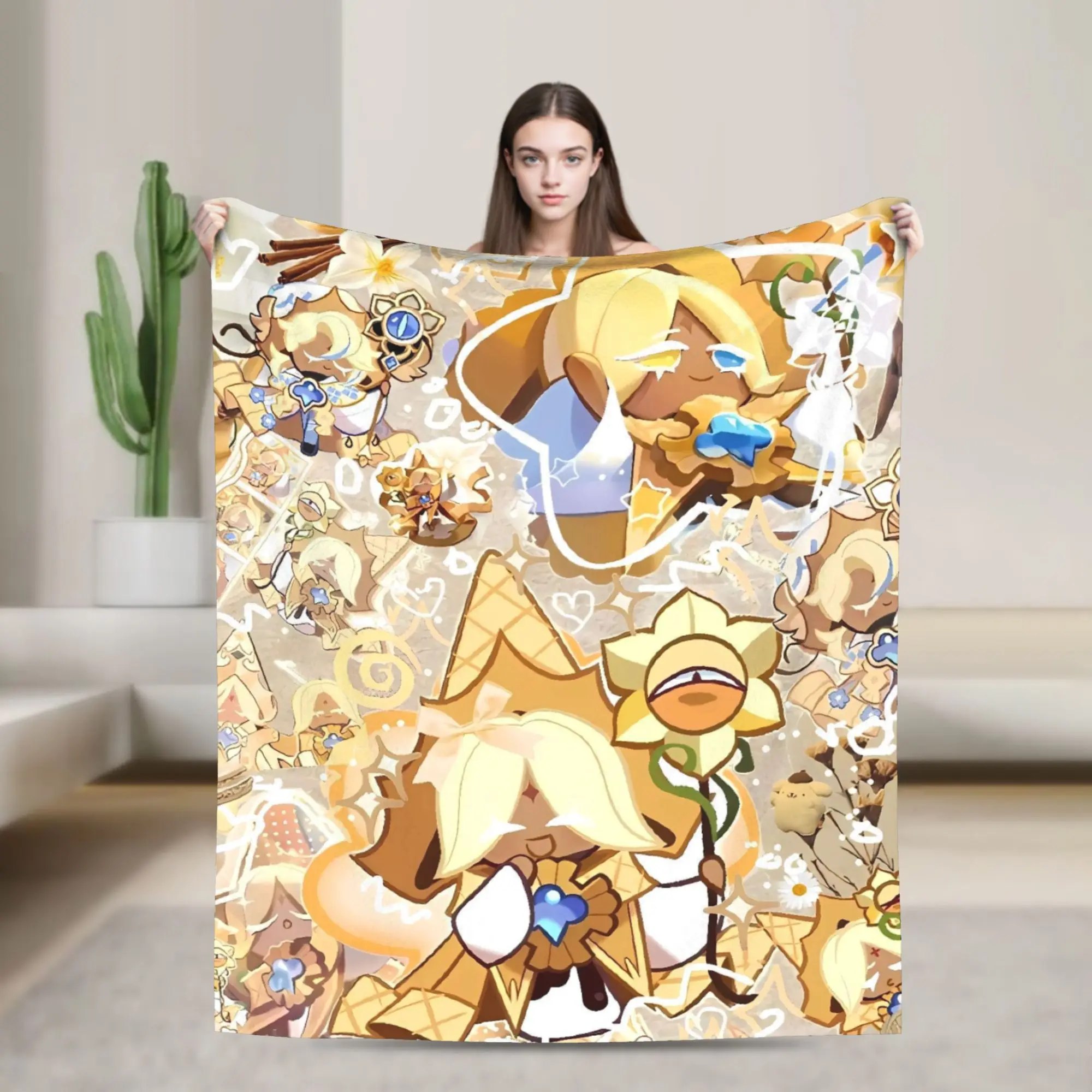 

Warm Soft Blanket Travel Cookie Run Kingdom Game Throw Blanket Flannel Bedspread For Home Decor Fashion Sofa Bed Cover