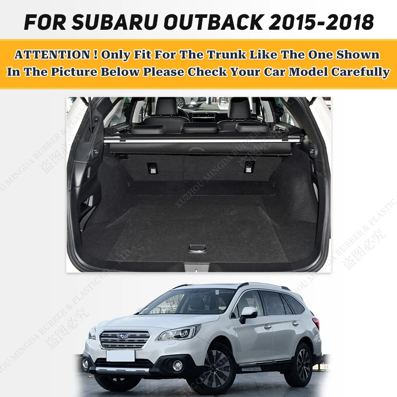 Car Trunk Mat For SUBARU OUTBACK 2015 2016 2017 2018 Custom Cargo Liner Carpet Interior Accessories Cover