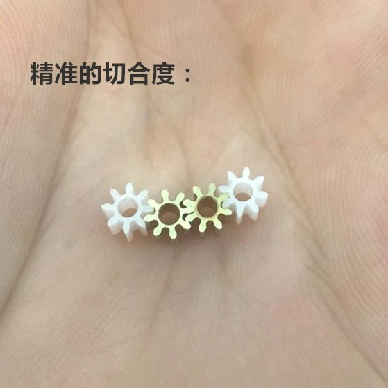 8-Tooth Brass Micro Gear High-Precision 2mm Inner Diameter Gear for Model & Instrument Repair