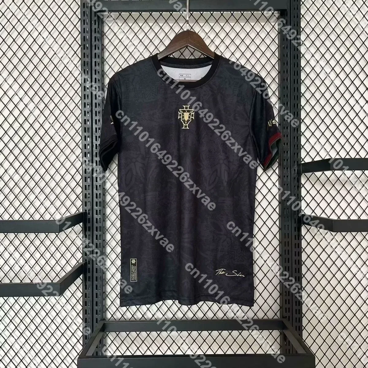 

2025 Portugal Edición especial Entrenamiento conjunto Fútbol Nueva camiseta Versión tailandesa Cuello redondo Camiseta 3D