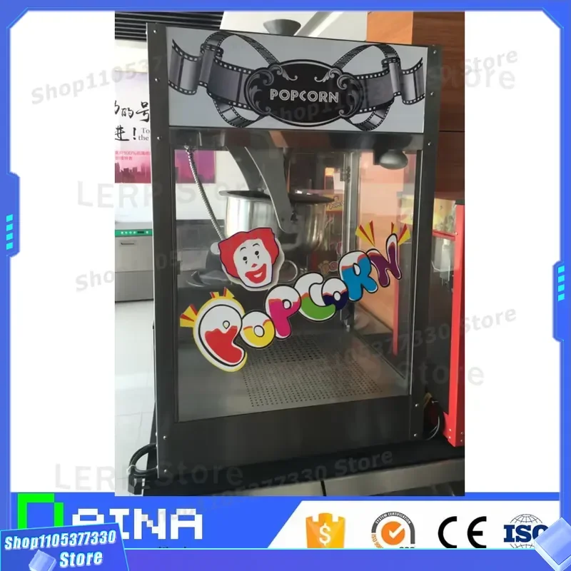 Commercial Popcorn Machine Electric Corn Popping Maker for Home Theater Snack Bar Kitchen Appliance High Capacity Oil Free
