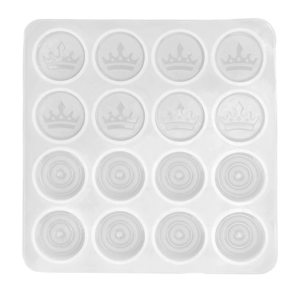 2pcs Resin Casting Mould Transparent Chess Mould DIY Flexible Silicone Mould Silicone Resin Mould Go Game Pieces