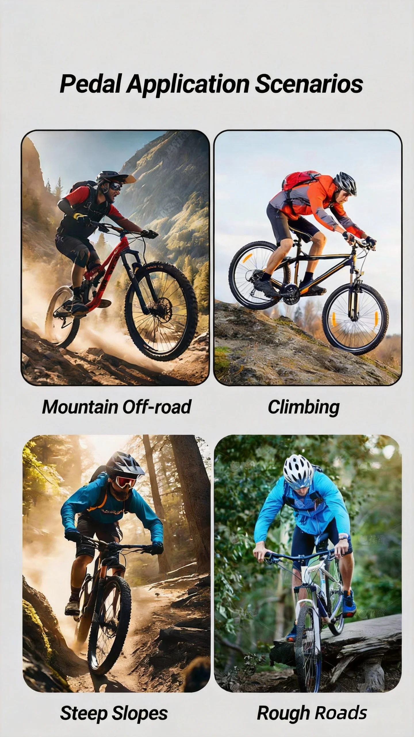 KRSEC 3-Lager Mountainbike- und Rennrad-Pedale mit abgedichteten Lagern, hochfeste, rutschfeste Pedale, Fahrradzubehör – Detail 7