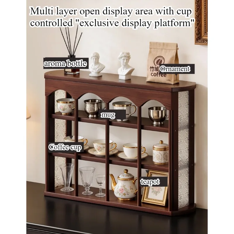 Cup rack, desktop retro shelf, French coffee cup holder, water cup display rack, mug placement, storage rack.