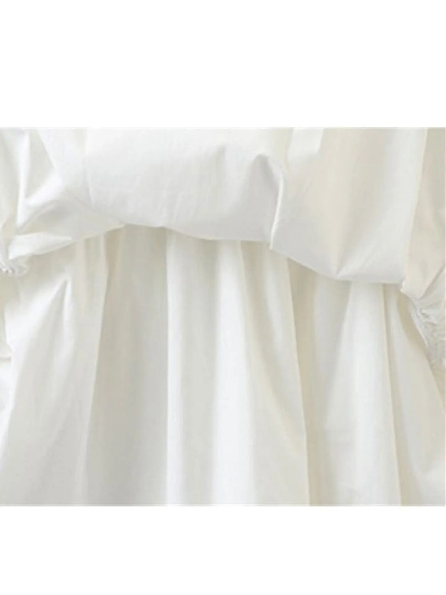 plus Size Women's White Asymmetrical Drawstring Skirt Sweet Cool Midi Umbrella Skirt Summer Design High Waist A-Line Skirt