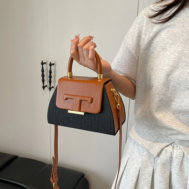 

​​2025 SS Two-Tone Top Handle Bag, Convertible Shoulder & Crossbody Purse for Women, Trendy Day To Night Tote Hand Bags