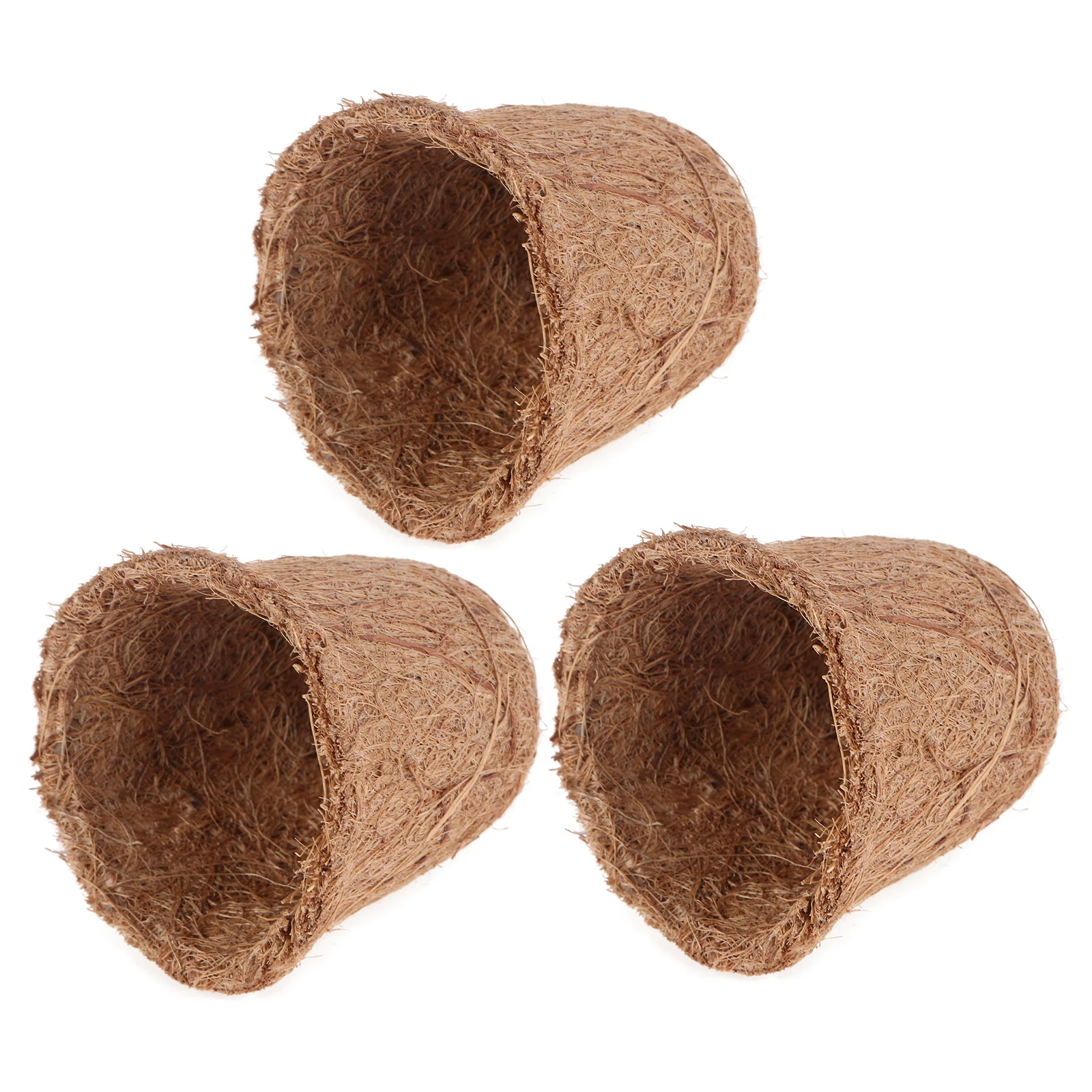 

10 Pcs Coconut Fiber Planting Pots Durable Creative Design Garden Supplies Small Portable Flowerpot Decor