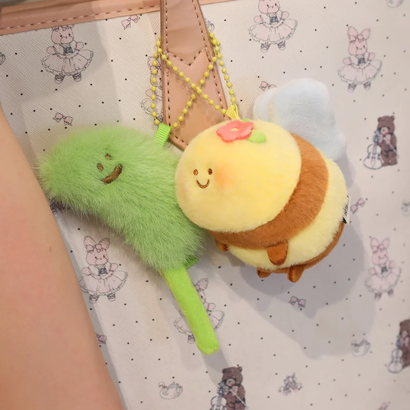 

Cute Bee Plush Toys Pendant Stuffed Super Soft Honey Jar Plush Doll Bed Sleep Pillow Birthday Gifts for Kids