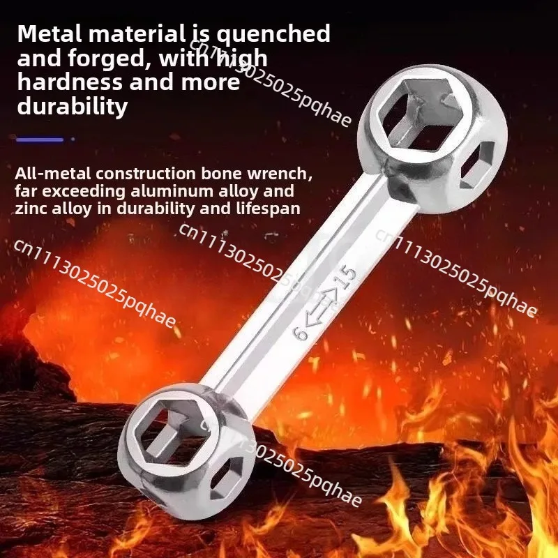 Multifunctional Bone Wrench, Hexagon Screw Tool, Portable Ten-in-one