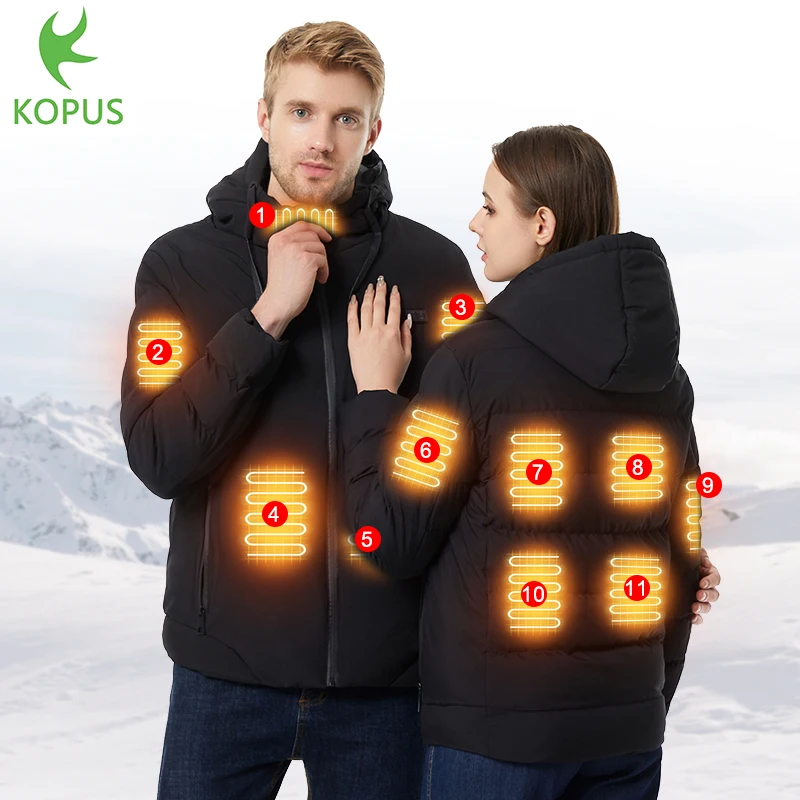 9 Zones  heating jacket Waterproof heated winter jacket Windproof heated jacket men