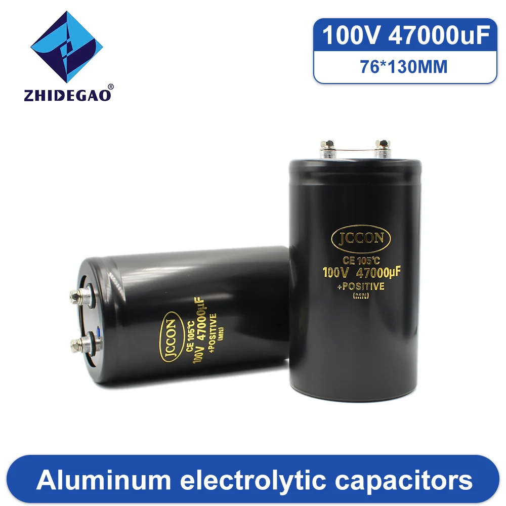 

1 Pcs 47000мкФ 100в (47000UF 100V) Aluminum Electrolytic Capacitor 76x130mm 105C low ESR (including screws) Black